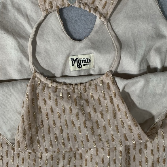 Show Me Your Mumu Gomez Halter Mini Dress in Sparkle Waterfall Sequin Size S - Picture 4 of 12